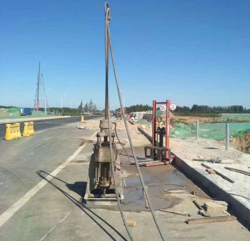 酒泉公路高聚物注浆加固